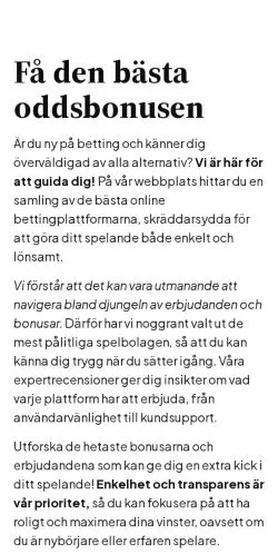 Voorbeeld van de site bethelp.se, medium uit Zweden voor gesponsorde artikelen