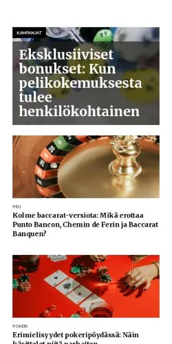 Anteprima del sito bonuspohja.fi, media di Finlandia per articoli sponsorizzati