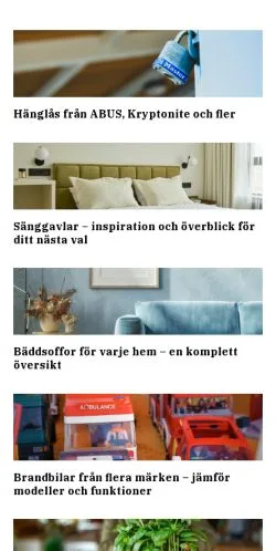 Podgląd witryny bostadsriket.se, medium z kraju Szwecja do artykułów sponsorowanych