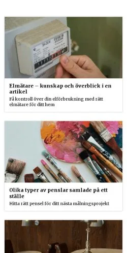 Anteprima del sito bostadstyp.se, media di Svezia per articoli sponsorizzati