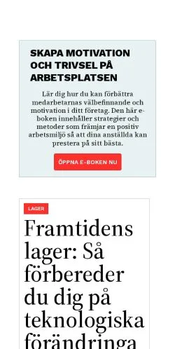 Podgląd witryny branschinformation.se, medium z kraju Szwecja do artykułów sponsorowanych