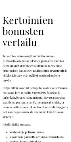 Anteprima del sito pelaaurheilua.fi, media di Finlandia per articoli sponsorizzati