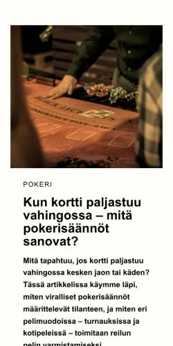 Anteprima del sito pelaavetoa.fi, media di Finlandia per articoli sponsorizzati
