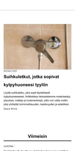 Anteprima del sito rakennahelposti.fi, media di Finlandia per articoli sponsorizzati