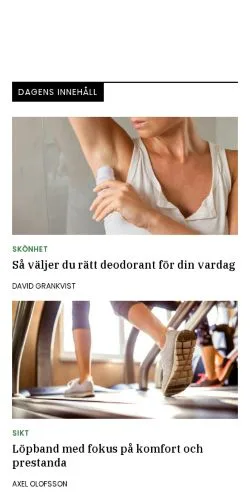 Anteprima del sito sportfamilj.se, media di Svezia per articoli sponsorizzati
