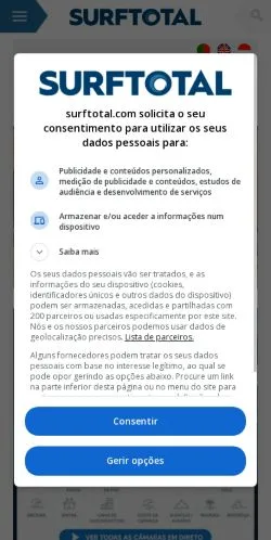 Forhåndsvisning af Surftotal, medie fra Portugal til sponsorerede artikler