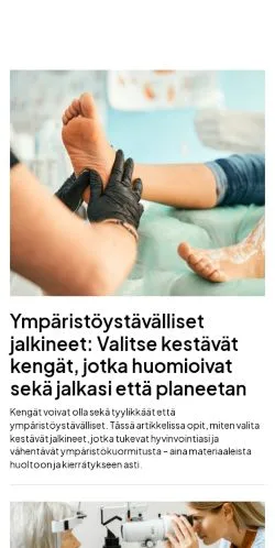 Anteprima del sito tietoaruokavaliosta.fi, media di Finlandia per articoli sponsorizzati