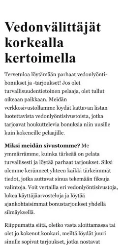 Anteprima del sito tuloskertoimet.fi, media di Finlandia per articoli sponsorizzati