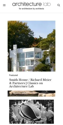 Pré-visualização do site ArchitectureLab, meio de Estados Unidos para artigos patrocinados