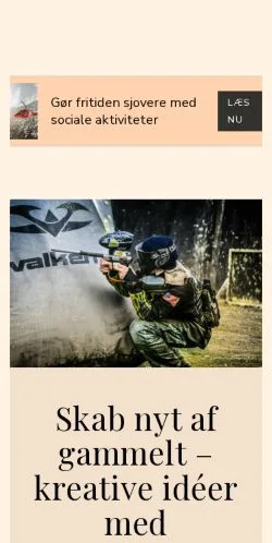 Anteprima del sito aktivitetsland.dk, media di Danimarca per articoli sponsorizzati