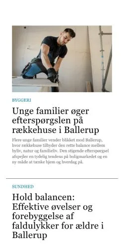 Anteprima del sito ballerupdagblad.dk, media di Danimarca per articoli sponsorizzati