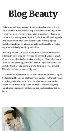 Anteprima del sito blogbeauty.dk, media di Danimarca per articoli sponsorizzati