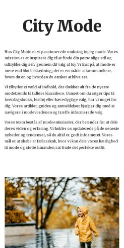 Aperçu du site citymode.dk, média de Danemark pour articles sponsorisés