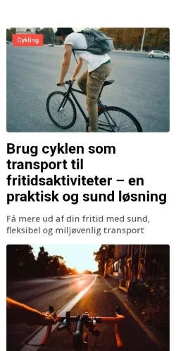스폰서 기사용 덴마크 매체 cykelbladet.dk 사이트 미리보기
