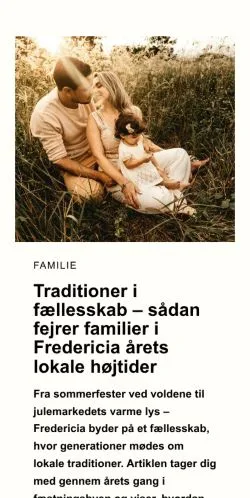 Podgląd witryny ditfredericia.dk, medium z kraju Dania do artykułów sponsorowanych