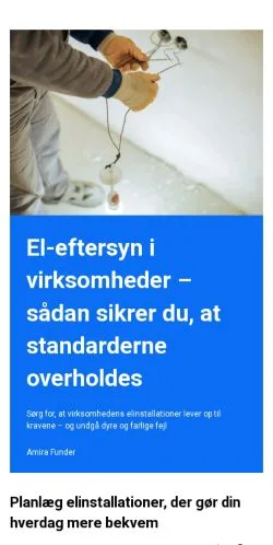 Anteprima del sito elektrikertips.dk, media di Danimarca per articoli sponsorizzati