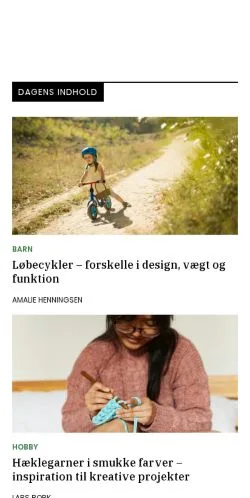 Podgląd witryny familiehistorier.dk, medium z kraju Dania do artykułów sponsorowanych