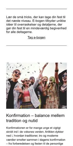 Anteprima del sito festpladsen.dk, media di Danimarca per articoli sponsorizzati