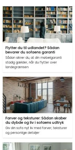 Forhåndsvisning af findsofa.dk, medie fra Danmark til sponsorerede artikler