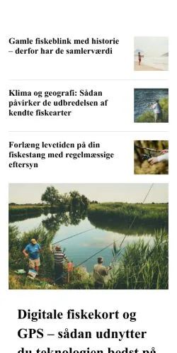Anteprima del sito fiskefif.dk, media di Danimarca per articoli sponsorizzati