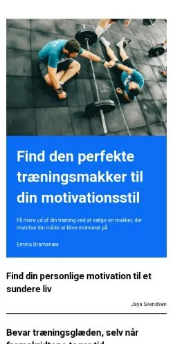 Podgląd witryny fitnessfreaken.dk, medium z kraju Dania do artykułów sponsorowanych