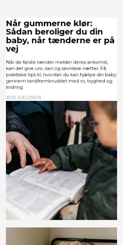 Anteprima del sito gratis-babypakke.dk, media di Danimarca per articoli sponsorizzati