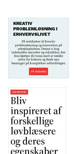Anteprima del sito handelsbyen.dk, media di Danimarca per articoli sponsorizzati
