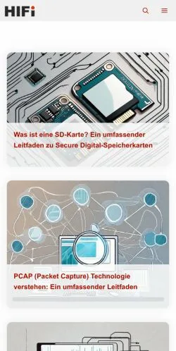 Podgląd witryny Hifi-Online, medium z kraju Niemcy do artykułów sponsorowanych