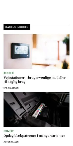 Voorbeeld van de site hilleroedcentrum.dk, medium uit Denemarken voor gesponsorde artikelen