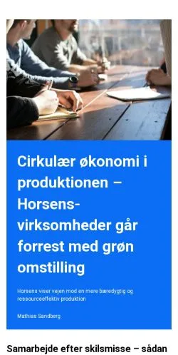 Anteprima del sito horsenskanalen.dk, media di Danimarca per articoli sponsorizzati