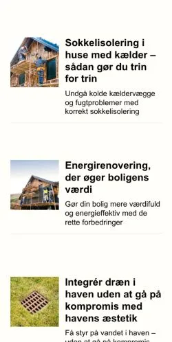 Podgląd witryny hovedbolig.dk, medium z kraju Dania do artykułów sponsorowanych