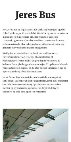 Anteprima del sito jeresbus.dk, media di Danimarca per articoli sponsorizzati