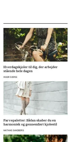 Forhåndsvisning af kjoletips.dk, medie fra Danmark til sponsorerede artikler