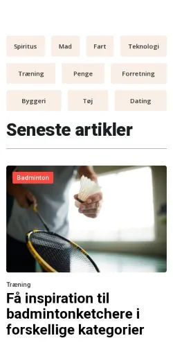 Pré-visualização do site klubmand.dk, meio de Dinamarca para artigos patrocinados