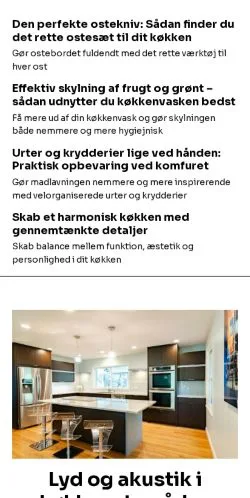 Anteprima del sito koekkencentrum.dk, media di Danimarca per articoli sponsorizzati