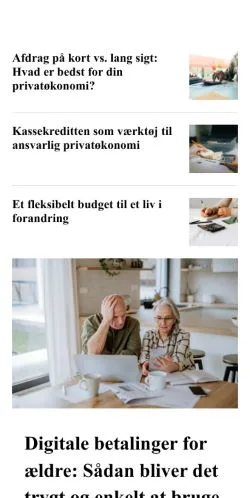 Anteprima del sito kreditverden.dk, media di Danimarca per articoli sponsorizzati
