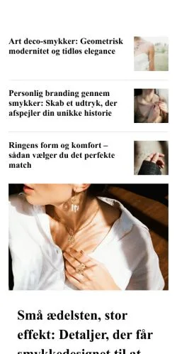 Anteprima del sito kunsmykker.dk, media di Danimarca per articoli sponsorizzati