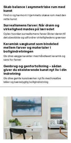 Anteprima del sito kunstbolig.dk, media di Danimarca per articoli sponsorizzati