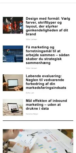 Podgląd witryny marketingfirmaer.dk, medium z kraju Dania do artykułów sponsorowanych