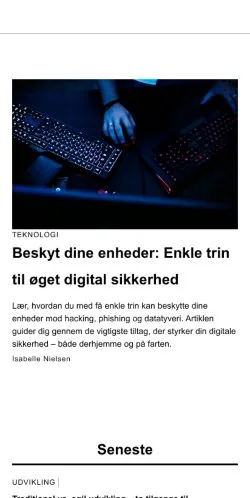 Forhåndsvisning av nettstedet netlag.dk, medium fra Danmark for sponsede artikler