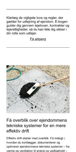 Anteprima del sito nyejendomsservice.dk, media di Danimarca per articoli sponsorizzati