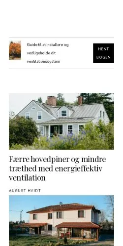 Forhåndsvisning af omventilation.dk, medie fra Danmark til sponsorerede artikler