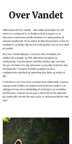 Vista previa del sitio overvandet.dk, medio de Dinamarca para artículos patrocinados