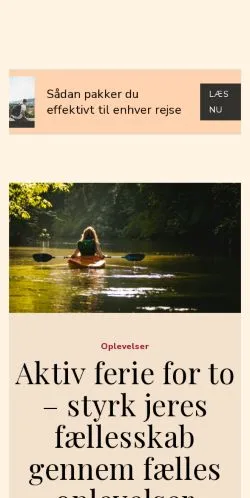 Anteprima del sito rejseguides.dk, media di Danimarca per articoli sponsorizzati