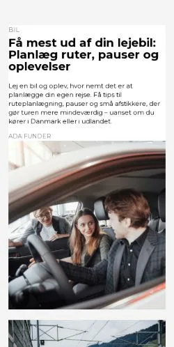 Anteprima del sito rejsepakke.dk, media di Danimarca per articoli sponsorizzati