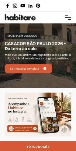 Podgląd witryny Revista Habitare, medium z kraju Brazylia do artykułów sponsorowanych