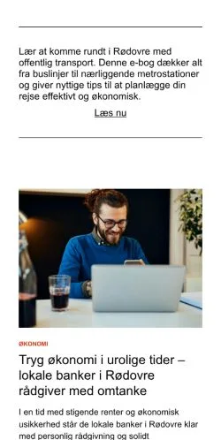 Aperçu du site roedovrepuls.dk, média de Danemark pour articles sponsorisés