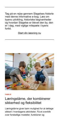 Förhandsvisning av webbplatsen slagelsecentrum.dk, medium i Danmark för sponsrade artiklar