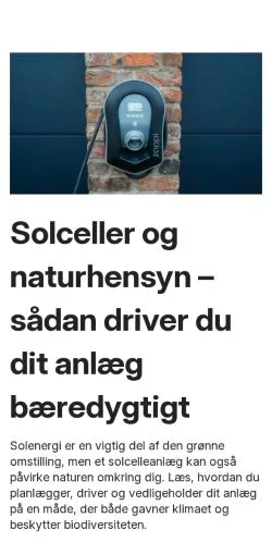 Aperçu du site solcelleronline.dk, média de Danemark pour articles sponsorisés
