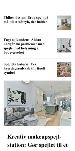 Anteprima del sito spejlmekka.dk, media di Danimarca per articoli sponsorizzati
